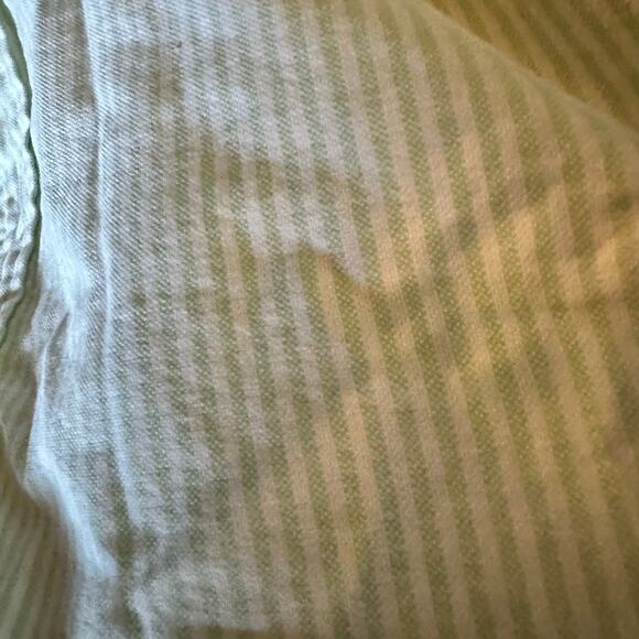 Ralph Lauren Sport 4 Green White Striped Sleeveless Button Up Collared Blouse - Picture 8 of 12